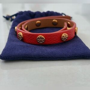 Tory Burch Leather Wrap Bracelet